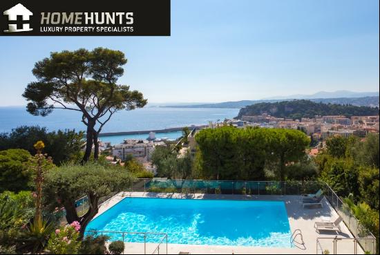 NICE MONT BORON - 5 BEDROOM APARTMENT OF 200 SQM FOR SALE - RESIDENCE WITH SWIMMING POOL -