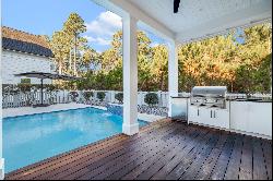 Custom-Built Home With Screened Porch And Pool Overlooking Green Space