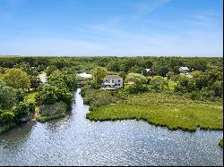 Waterfront Home Overlooking Accabonac Harbor on a Full Acre