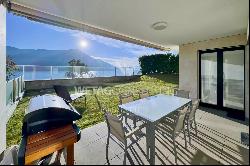 Brissago: modern apartment with a private garden for sale, also ideal as a holiday reside