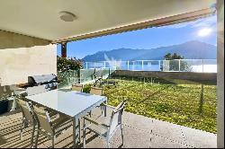 Brissago: modern apartment with a private garden for sale, also ideal as a holiday reside