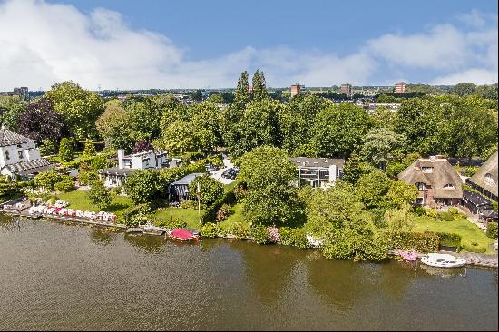 Mid-Century 'Villa Hofwerk' with Annex on the River Vecht in Breukelen