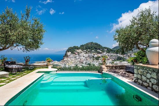 Panoramic villa with pool in the center of Capri