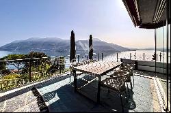 Exclusive apartment with 180° panoramic view on Lake Maggiore in Brissago for sale