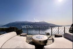 Exclusive apartment with 180° panoramic view on Lake Maggiore in Brissago for sale