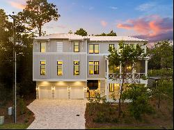 New Coastal Modern Home With Private Pool and Three Car Garage on 30A