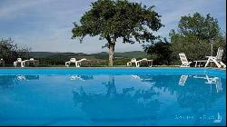 Panoramic farmhouse in a private area in Rapolano Terme, Siena 