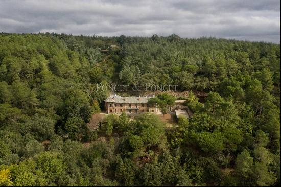 25 ha estate near the Montagne Noire, with wildlife, fully renovated