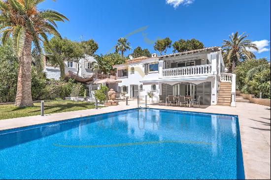 Modern mediterranean villa in Santa Ponsa with garden and large pool