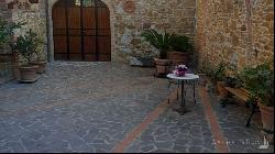 L'Antica Mangiatoia with court and olive grove, Trequanda - Tuscany