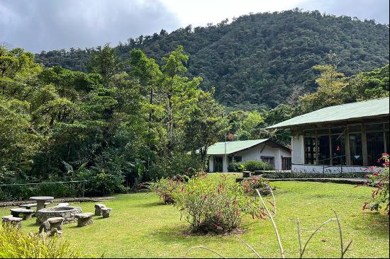 1000ac conservation cloud forest with waterfalls, ecolodge, owner residence