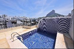 Duplex penthouse with terrace, pool, and Christ the Redeemer views