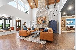 Be blown away by cathedral ceilings clad in reclaimed wood and hand-hewn beams..