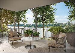 Terrace, sauna, fireplace - by the castle park with a view of the Rhine