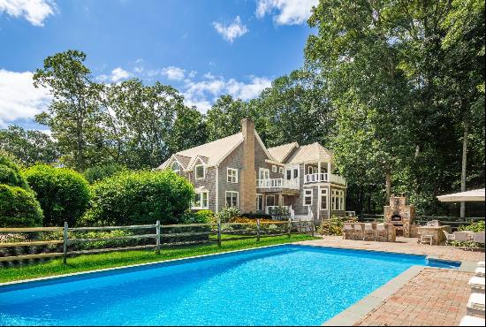 Serene Gated Retreat with Farm Vistas in Water Mill