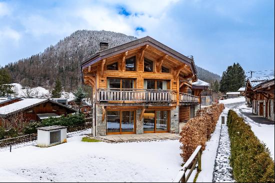 A contemporary ski-in ski-out three bedroom apartment for sale in Morzine.