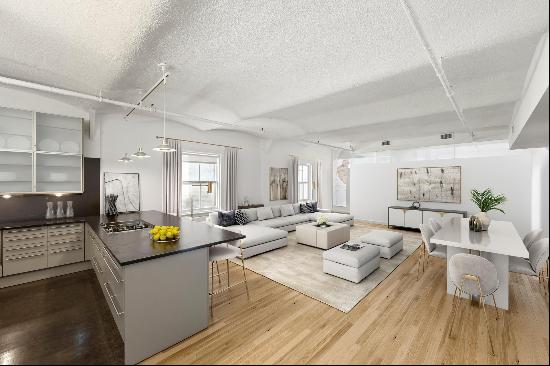 NoHo Penthouse full floor loft with four bedrooms, private roof deck, two wood-burning 