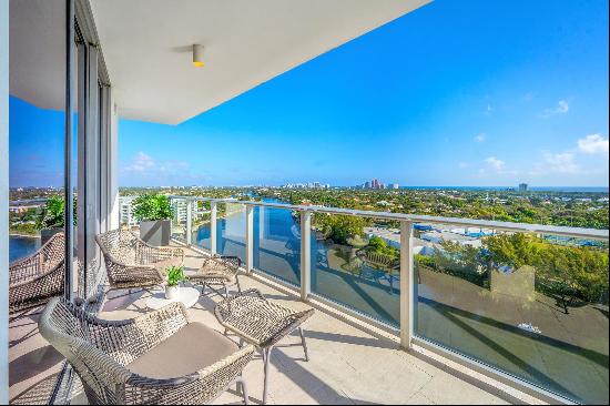 Breathtaking Ocean, Intracoastal & Skyline Views from this Stunning Flow-Through Penthouse