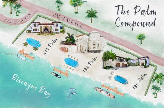 Introducing THE PALM COMPOUND, featuring 35,385 gated interior sqft on a 90,000 sqft lot w