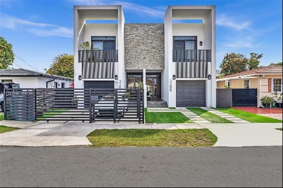 Welcome to 3268 SW 23rd Terrace, a modern 3-bed, 3.5-bath townhome with generous living sp