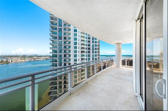 Welcome to Brickell Key living at it's finest! Enjoy expansive water & skyline views from 