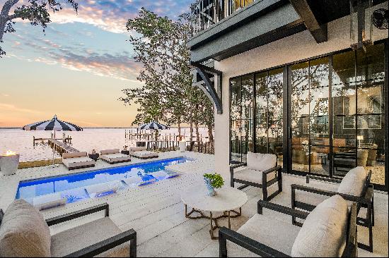 Custom Bayfront Home With Private Pool And Boat Dock