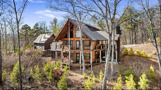 Stunning Luxury Cabin Nestles Near Downtown Blue Ridge