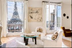 Paris 16th District – Eiffel tower view, balcony, three bedrooms.